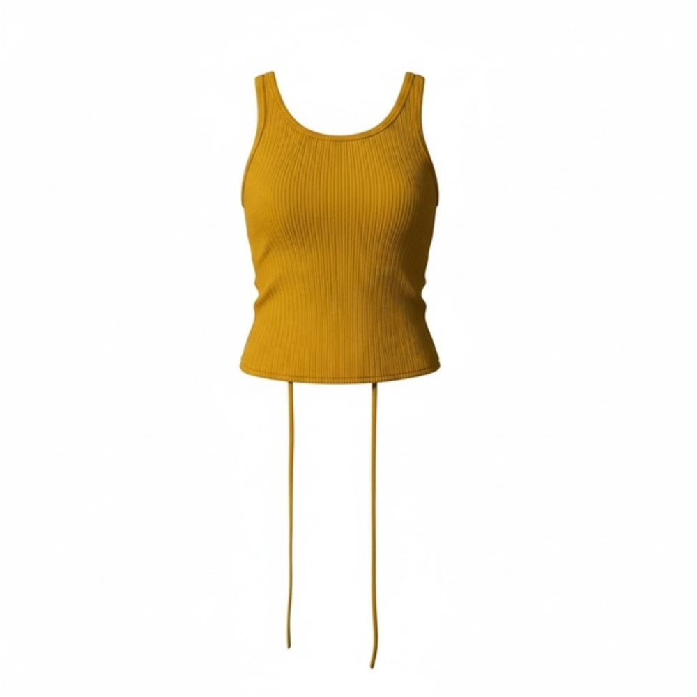 Wild Fable Ribbed Cropped Tank Top · Mustard Yellow · Women’s Small